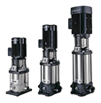 GRUNDFOS CR/CRN vertical, multistage centrifugal pump with suction and discharge ports on the same level