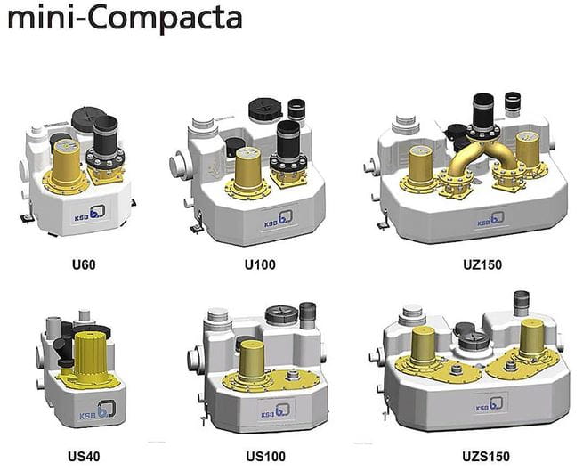 KSB mini COMPACTA sewage lifting unit