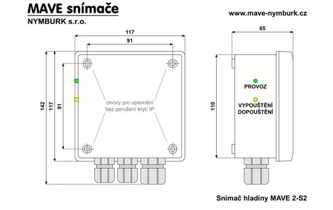 MAVE 2-S2 snímanie hladiny