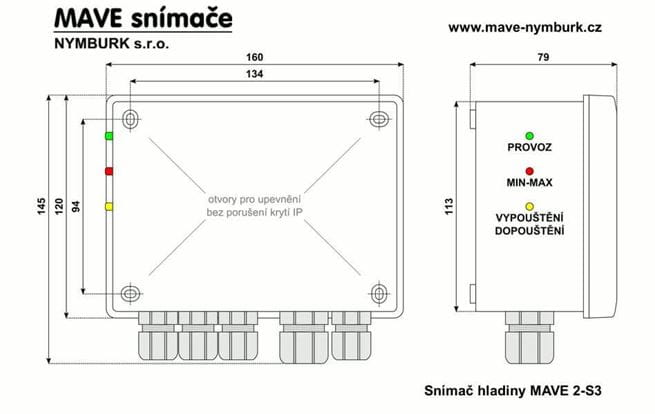 MAVE 2-S3 snímanie hladiny