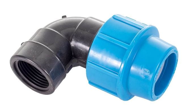 HDPE koleno s vnútorným závitom