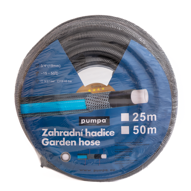 PUMPA hadice PVC 3/4" 19x2,5 propletená, 9bar, balení 50m 